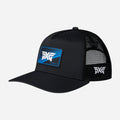 PXG 5-Panel Scottsdale Trucker Patch Hat Black Blue