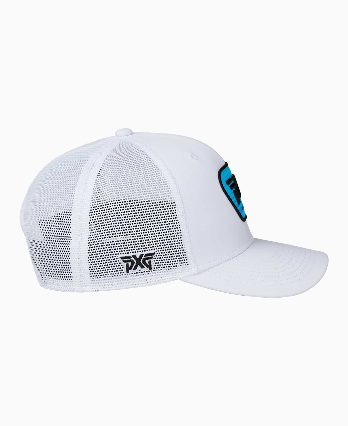 PXG Scottsdale Trucker Snapback Hat White/blue logo